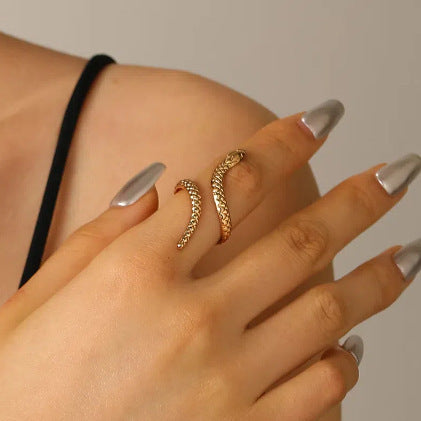 🐍 Bracelet ou bague serpent – Bijou femme style bohème chic doré ou argenté